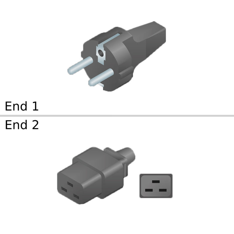 NetApp X1604A-R6 - 4m Power Cable with Plug CEE 7/7 (Schuko)/IEC60320-C19 | Pwr Cord, Cisco 9513/97XX, EU