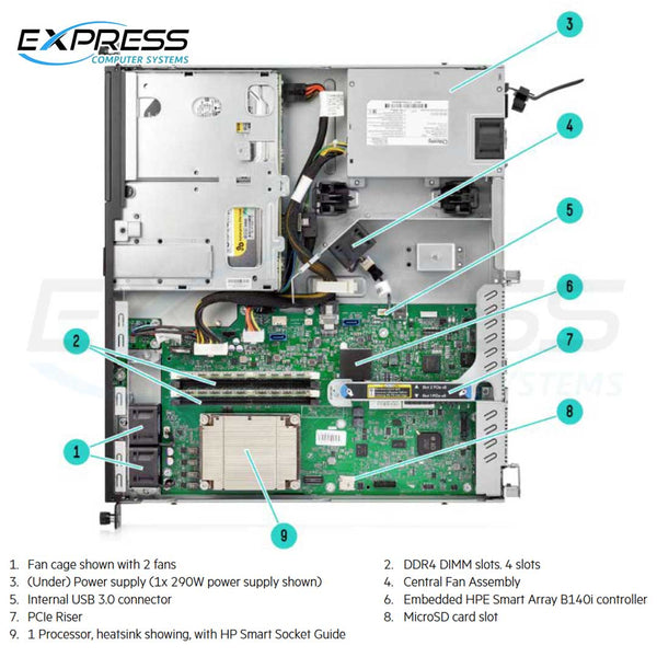 Hpe Proliant Dl20 Gen9 Rack Server Non-Hot-Plug 2 Lff Chassis | 819784-B21