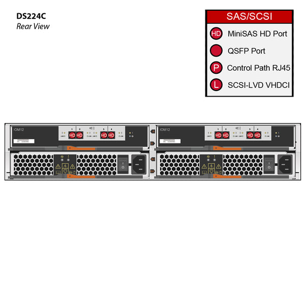 NetApp DS224C (DS224C-SL-15.3-12S-N-CQ) 12x 15.3TB SSD X670A 12G