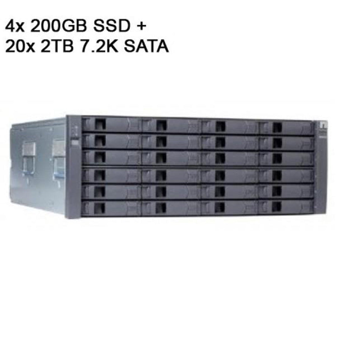 NetApp DS4246 Disk Shelf with 4x 200GB SSD (X448A-R6) + 20x 2TB 7.2K SATA (X306A-R5)