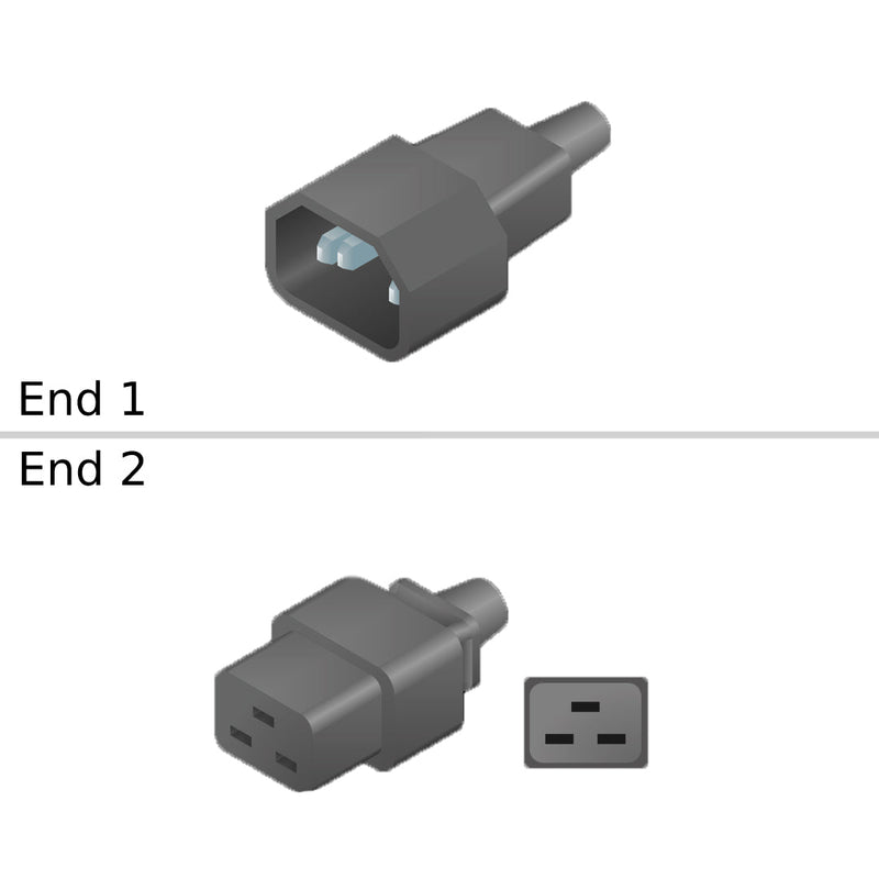 NetApp X-50613-00-R6 - 2m Power Cable with Plug IEC60320-C14/IEC60320-C19 | Pwr Cord, In Cabinet, ,C14-C19,250V,DE6600, (DE460C/DS460C North America Only)