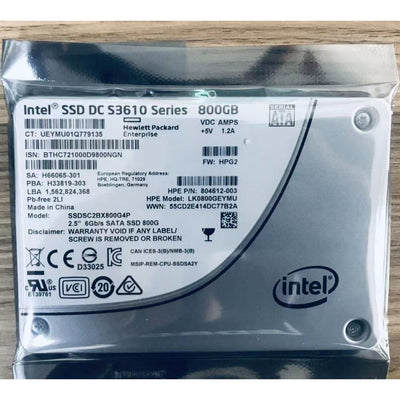 Dell 2.5" 800GB SATA 6Gbps MU 512n ISE Intel S3610 SSD | SSDSC2BX800G4