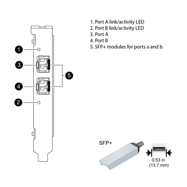 NetApp Adapter X1107A-R6 (ONTAP) 10Gb PCIe bus with plug SFP+ (2p 10GbE NIC Op)