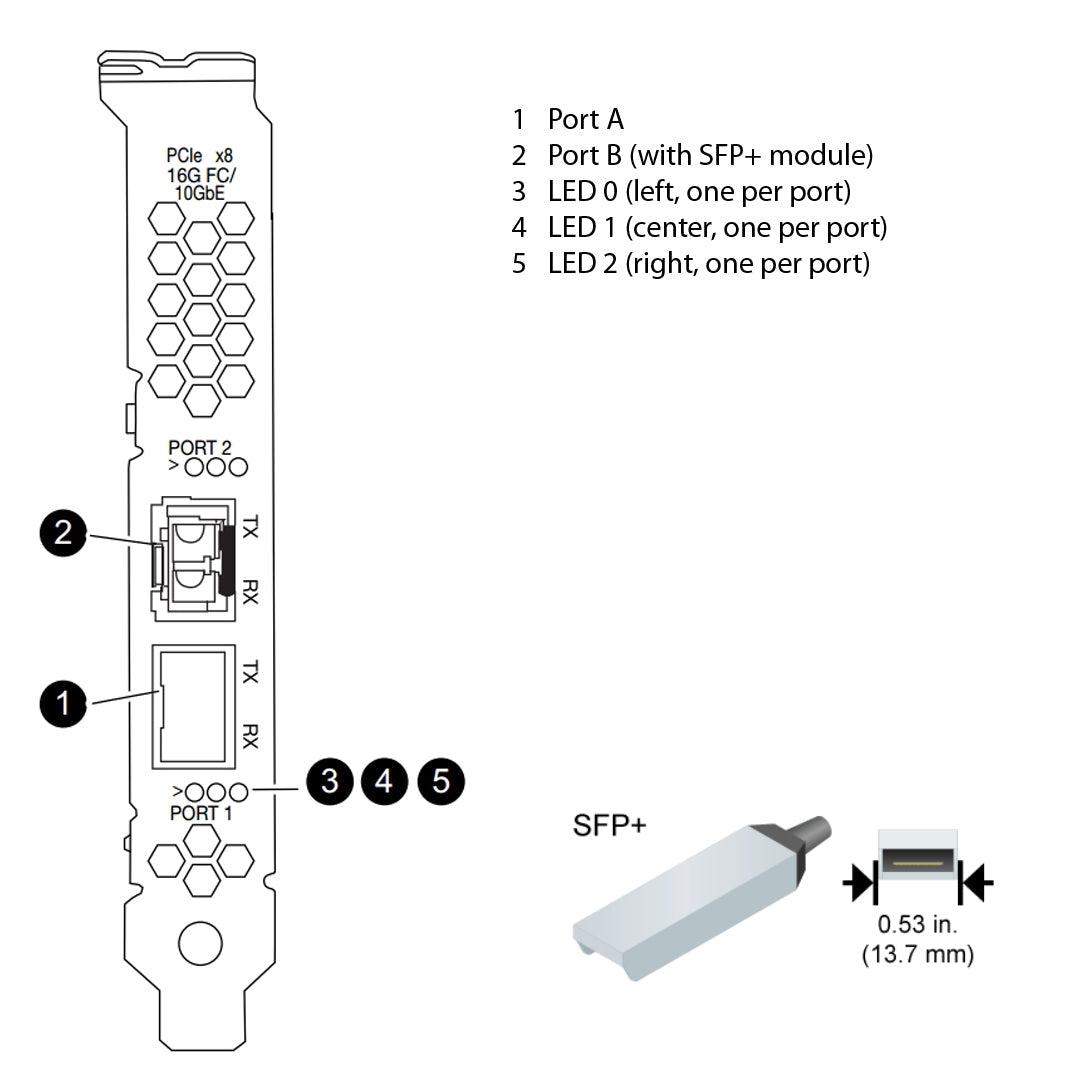 NetApp Adapter X1143A-R6 (ONTAP) PCIe bus with plug SFP+ (2p 16Gb|10Gb UTA2 Cu|Op)