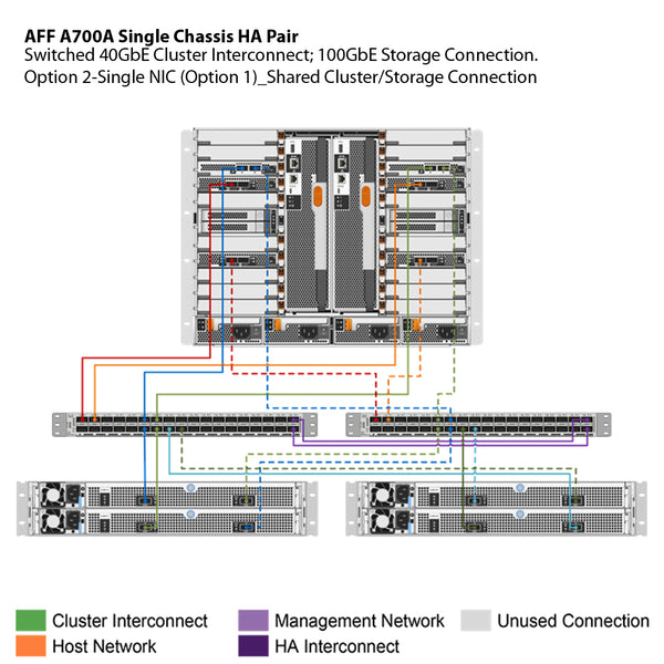 NetApp AFF A700 Single Chassis HA Pair Filer Head (AFF-A700A)