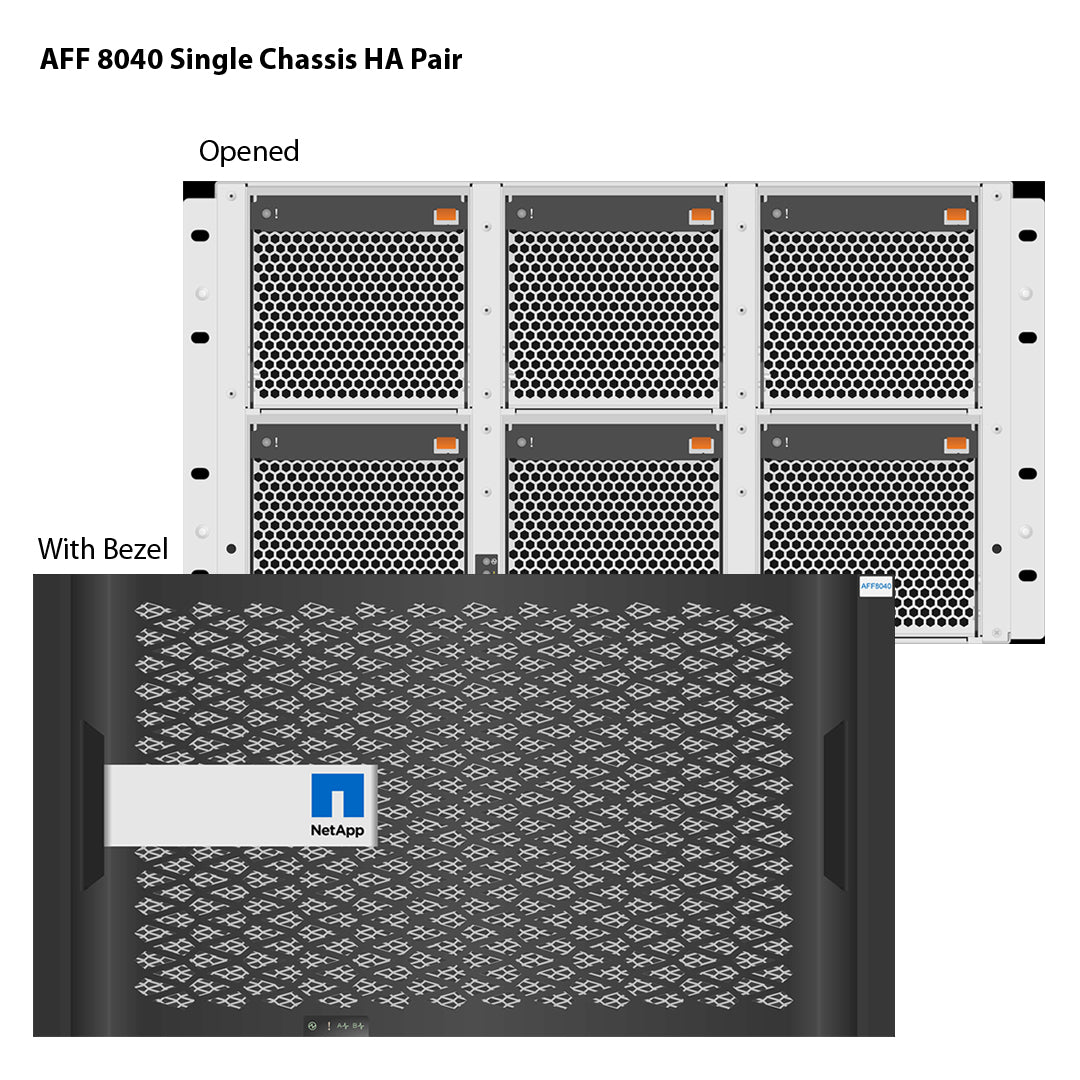 NetApp All Flash FAS (AFF) 8040 Single Chassis HA Pair Filer Head (AFF-8040A)