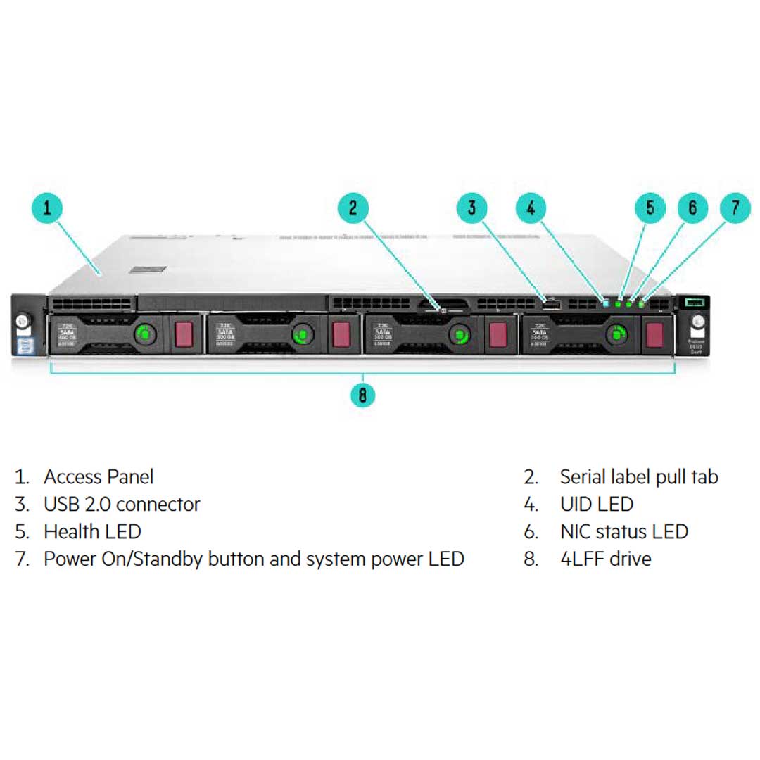 HPE Server ProLiant DL160 Gen9 2x 6-Core Xeon E5-2620 v3 2,4GHz 32GB HPE Server ProLiant DL160 Gen9 2x 6-Core Xeon E5-2620 v3 2,4GHz 32GB