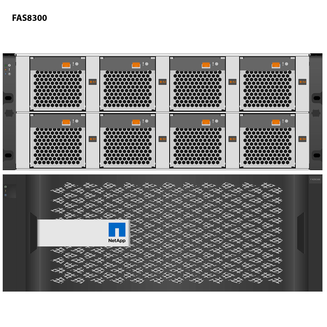 NetApp FAS8300 Single Chassis HA Pair, Ethernet Bundle Filer Head (FAS8300A-003)