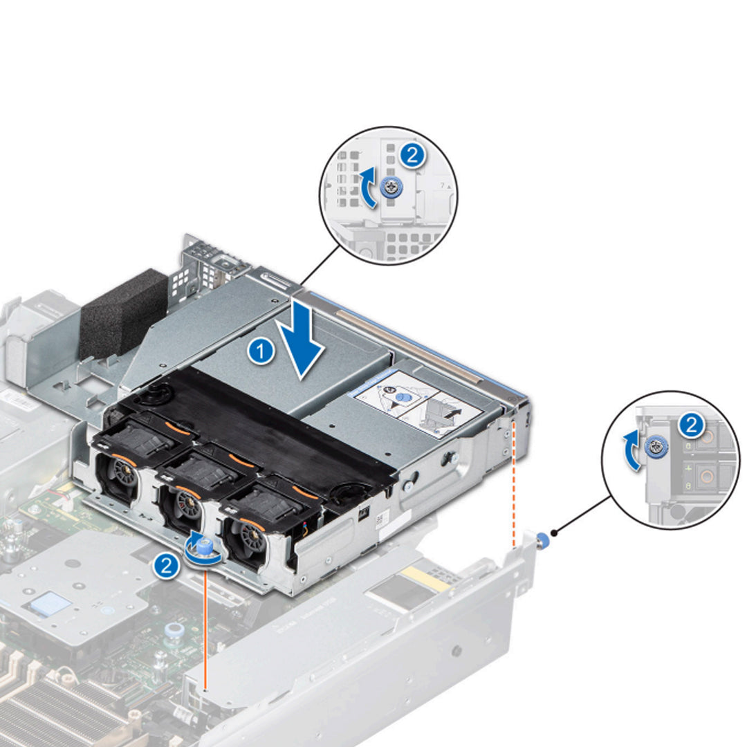 Dell 4 x 2.5-inch SAS/SATA/NVMe (HDD/SSD) Rear Drive Module