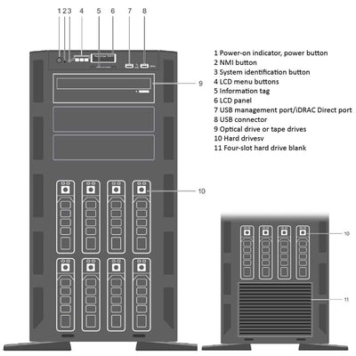 Dell PowerEdge T330 Tower Server Chassis (4x3.5